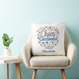 coördinator chaos   Mom Gift   Grappige Moederdag Kussen