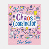 coördinator chaos | Schattigee Grappige Moederdag Fleece Deken (Voorkant)