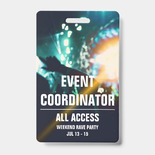 Coördinator evenementen  All Access-concertpas Badge (Voorzijde)