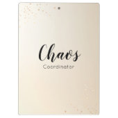 Coördinator leerstoel Gold Glitter-script Klembord (Achterkant)