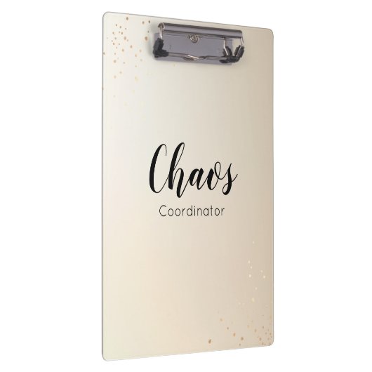 Coördinator leerstoel Gold Glitter-script Klembord (Rechts)