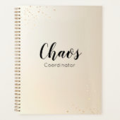 Coördinator leerstoel Gold Glitter-script Planner (Voorkant)