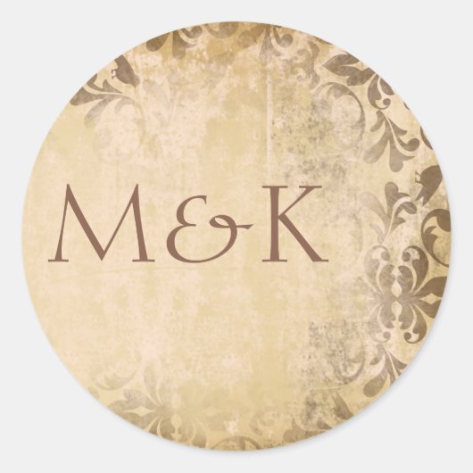 Coördinerende Envelopzegels {Toffee} Ronde Sticker (Voorkant)