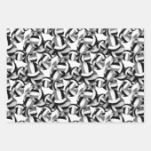 Coördinerende set zwart grijze volleyballen patron inpakpapier vel (Voorkant)