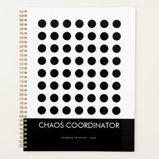 Coordonnateur de Chaos Nom Personnalisé Noir Blanc