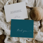 Coordonnée aquarelle moderne | CARTE DE REMERCIEME<br><div class="desc">Cette aquarelle moderne et coordonnée carte de remerciements turquoise est parfaite pour une mariage contemporaine élégante. Le design simple bleu vert et blanc présente une typographie industrielle unique avec style boho moderne. Personnalisable dans n'importe quelle couleur. Gardez le design minimal et élégant, en l'état, ou personnalisez-le en ajoutant vos propres...</div>