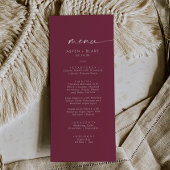 Coordonnée aquarelle moderne | Menu Mariage rouge