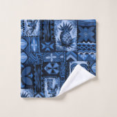 Coordonnée hawaïenne de Tapa de Pomaika'i Tiki - (Gant de toilette)