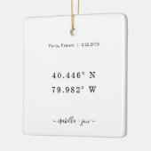 Coordonnées commémoratives Ornement en céramique (Gauche)