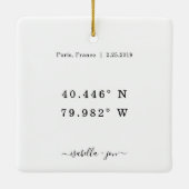 Coordonnées commémoratives Ornement en céramique (Dos)