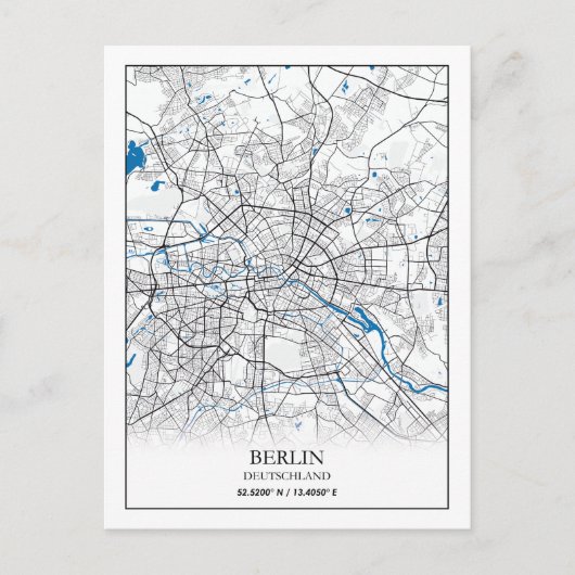 Coordonnées de la carte de la ville Berlin Deutsch (Devant)