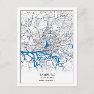 Coordonnées de la carte de la ville de Hambourg Al