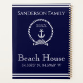 Coordonnées de la plage de l'ancre bleue marine na (Dos)