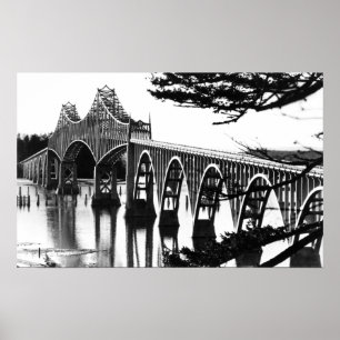 Coos Bay Bridge-fotoNorth Bend, OF Poster