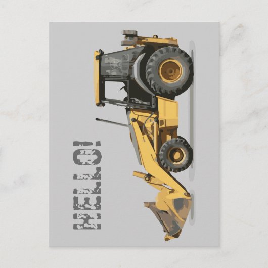 Coosterst Construction Excavator Digger Briefkaart (Voorkant)