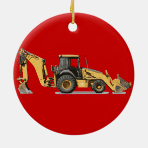 Coosterst Construction Excavator Digger Keramisch Ornament