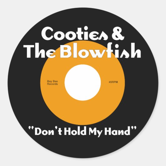 Cooties & het Blowfish Sinaasappel Ronde Sticker (Voorkant)