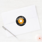 Cooties & het Blowfish Sinaasappel Ronde Sticker (Envelop)