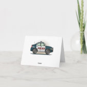 Cop-auto van politie-interceptor bedankkaart (Achterkant)