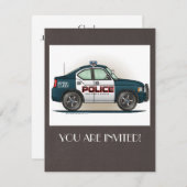 Cop-auto van politie-interceptor kaart (Voorkant / Achterkant)