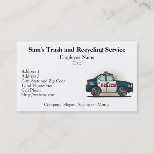 Cop-auto van politie-interceptor visitekaartje