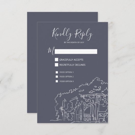 Cop Cot Central Park New York City Wedding RSVP (Devant / Derrière)