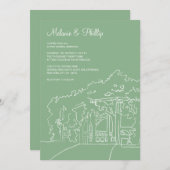 Cop Cot Central Park Wedding Kaart (Voorkant / Achterkant)