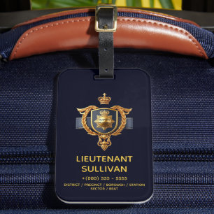 Cop douane politie logo politieman reizen bagagelabel
