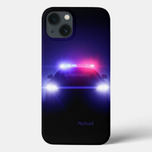 Cop Police Car Full Lights Blink iPhone 13 Hoesje
