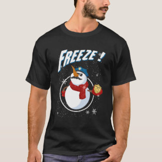 Cop Snowman bevriest politie Navidad politieman T-shirt