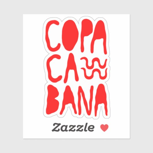 Copacabana Beach Sticker (Vel)