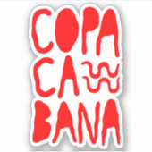 Copacabana Beach Sticker (Voorkant)