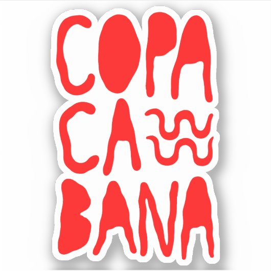 Copacabana Beach Sticker (Voorkant)