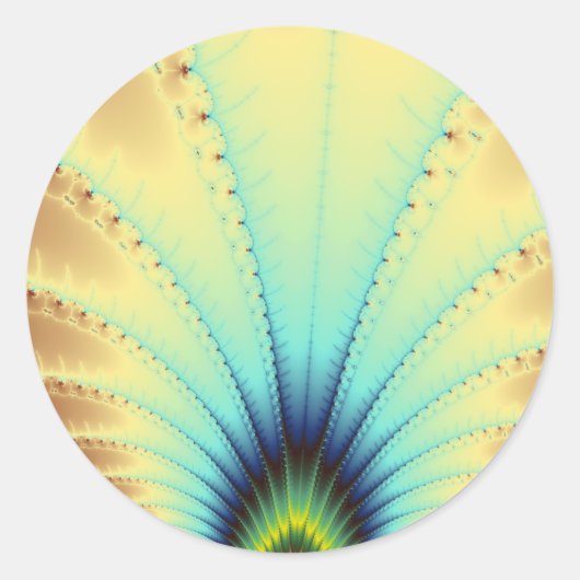 Copacabana Fractal Ronde Sticker (Voorkant)