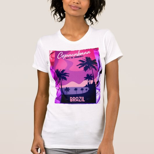 Copacabana Rio De Janeiro Brazil Beach T-Shirt (Devant)