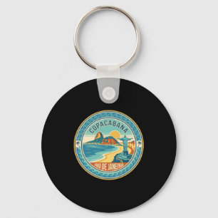 Copacabana Rio de Janeiro Brazilië Retro Strand Sleutelhanger