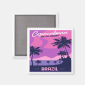 Copacabana Rio De Janeiro Magnet Brésil (Recto/Verso)