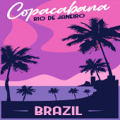 Copacabana Rio De Janeiro Magnet Brésil