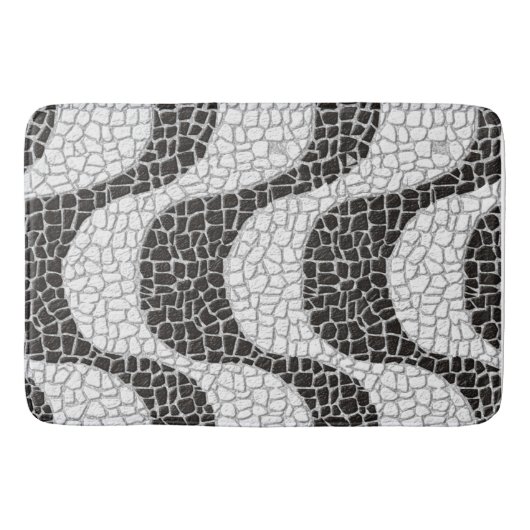 Copacabana Sidewalk Brazilian pattern Badmat (Voorkant)