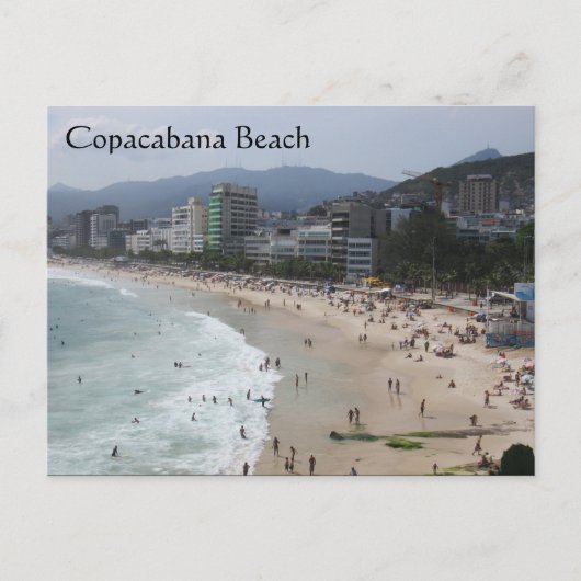 Copacabana strandscène briefkaart (Voorkant)