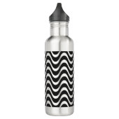 Copacabana Waves Abstracte kunst Waterfles (Links)