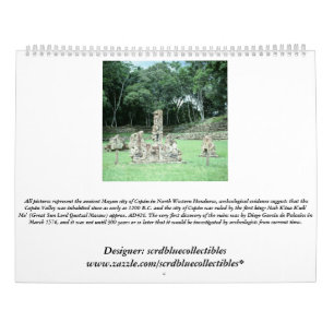 Copan Ancient Mayan Ruins Honduras Foto gemaakt Kalender
