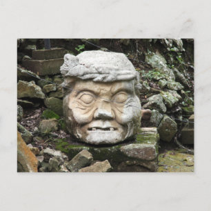 copán rock face briefkaart