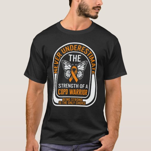 COPD Awareness COPD Warrior Strong Lung Disease Pu T-shirt (Voorkant)