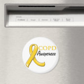 COPD Awareness Ribbon (Gold Ribbon) Magneet (Insitu (Vaatwasser))