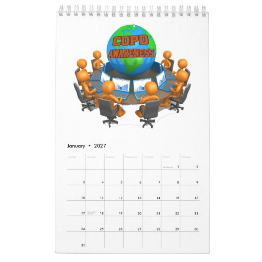 COPD-BEWUSTZIJN 2021 KALENDER (Jan 2027)