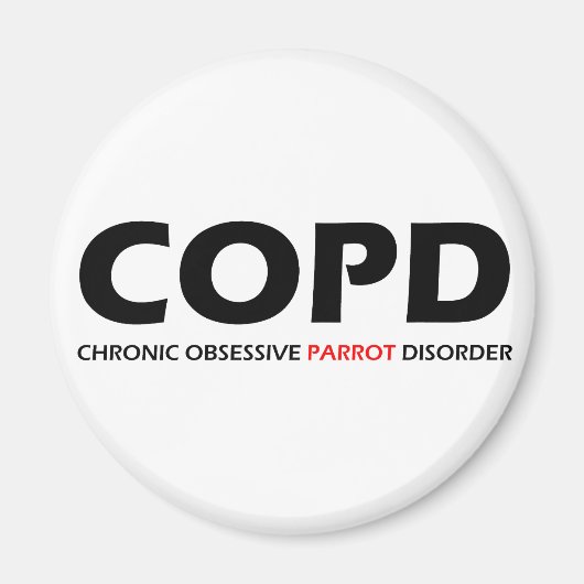 COPD - Chronische Obsessieve Parrot- stoornis Magneet (Voorkant)