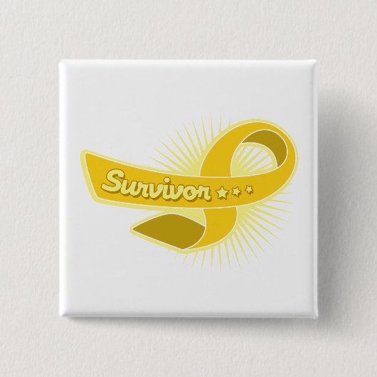 COPD Survivor Vierkante Button 5,1 Cm (Voorkant)