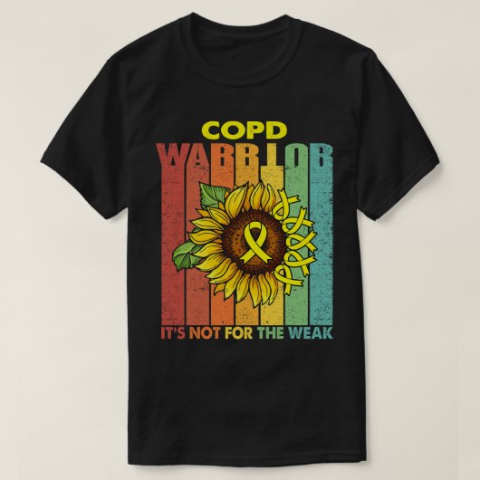 COPD Warrior Het is niet voor het Weak T-shirt (Design voorkant)