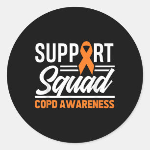 COPD Warrior Support Squad COPD Bewustzijn Ronde Sticker